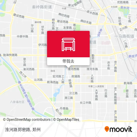 淮河路郑密路地图