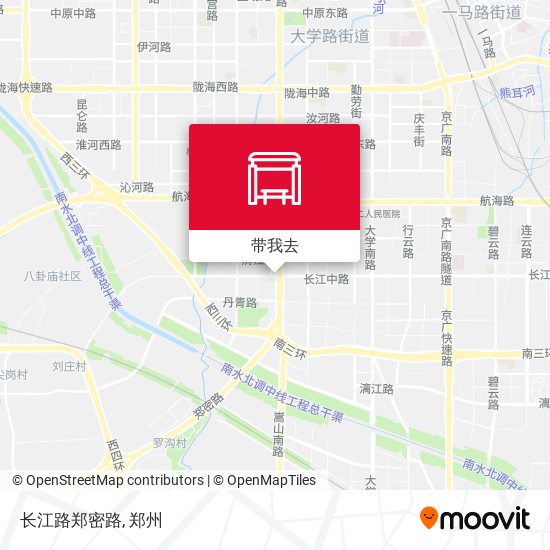 长江路郑密路地图