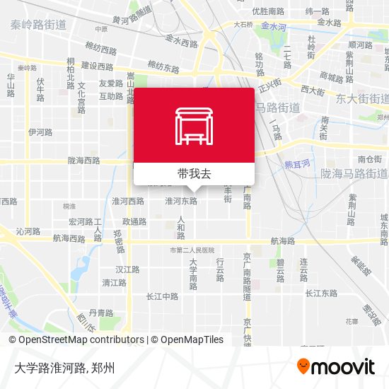 大学路淮河路地图