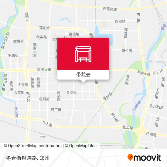 冬青街银屏路地图
