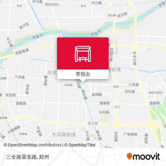 三全路渠东路地图