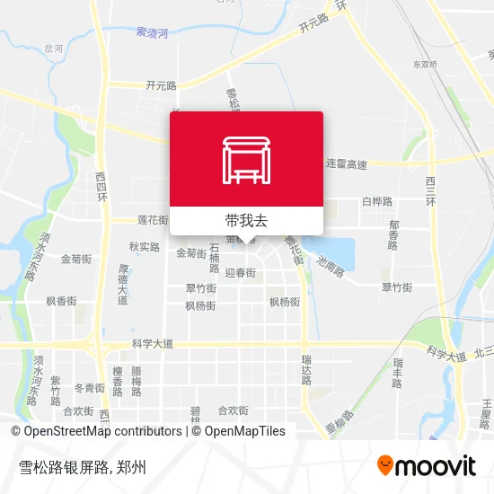 雪松路银屏路地图
