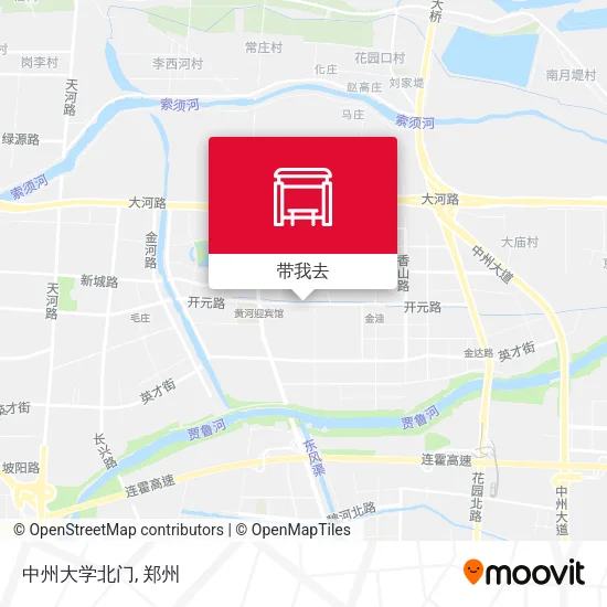 中州大学北门地图