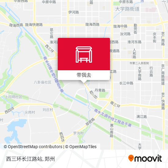 西三环长江路站地图