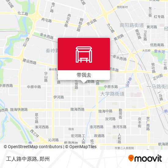 工人路中原路地图