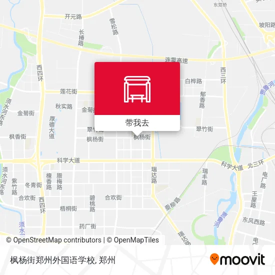 枫杨街郑州外国语学校地图