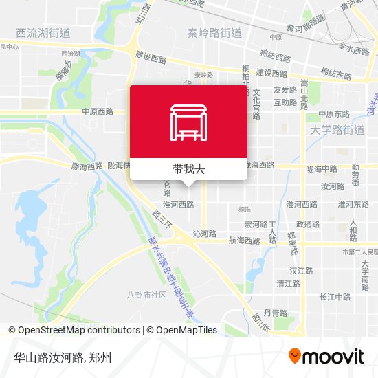 华山路汝河路地图