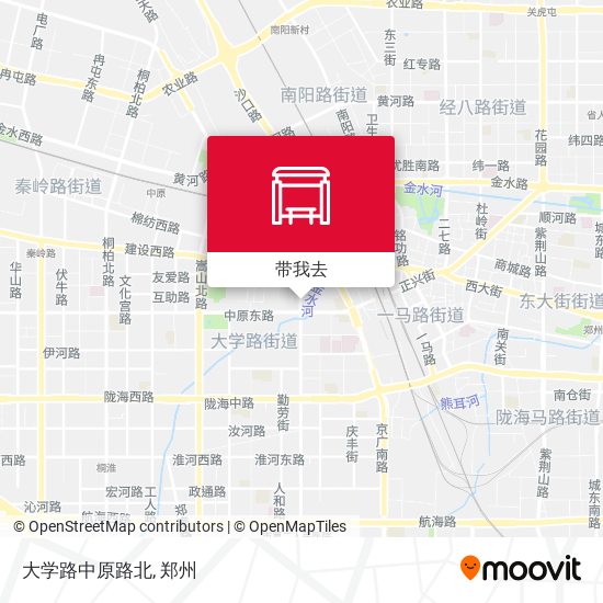 大学路中原路北地图