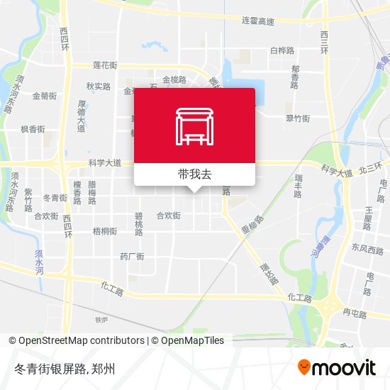 冬青街银屏路地图