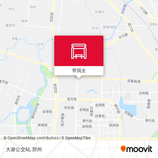 大谢公交站地图