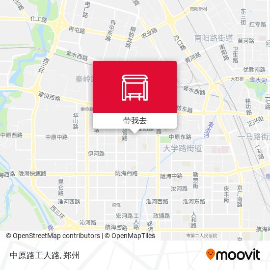 中原路工人路地图