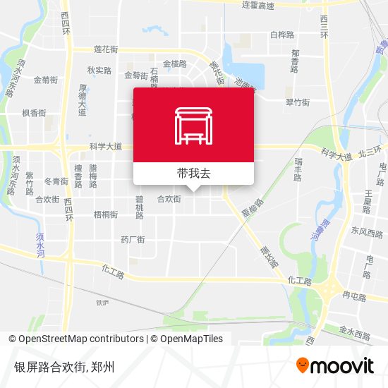 银屏路合欢街地图