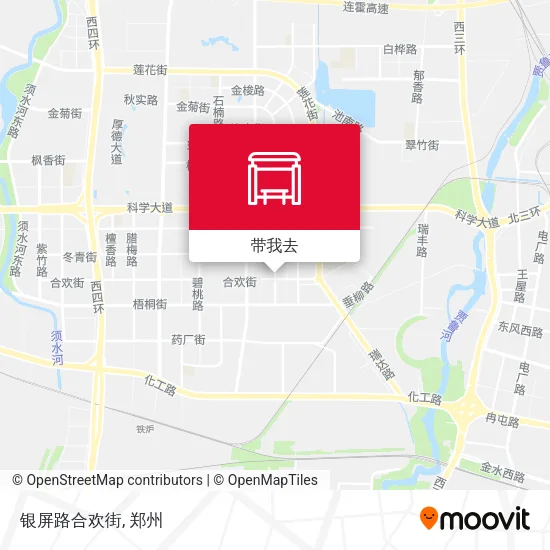 银屏路合欢街地图