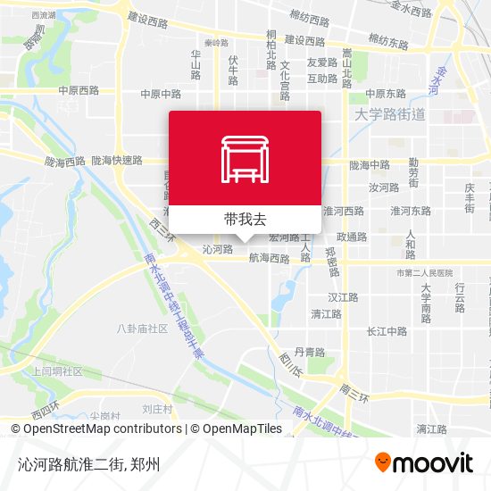 沁河路航淮二街地图