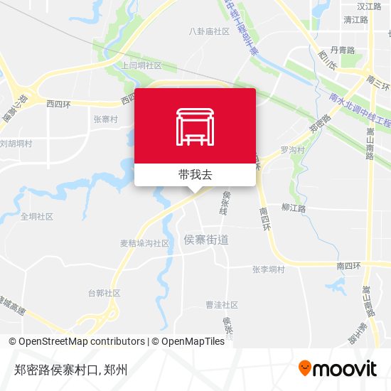 郑密路侯寨村口地图