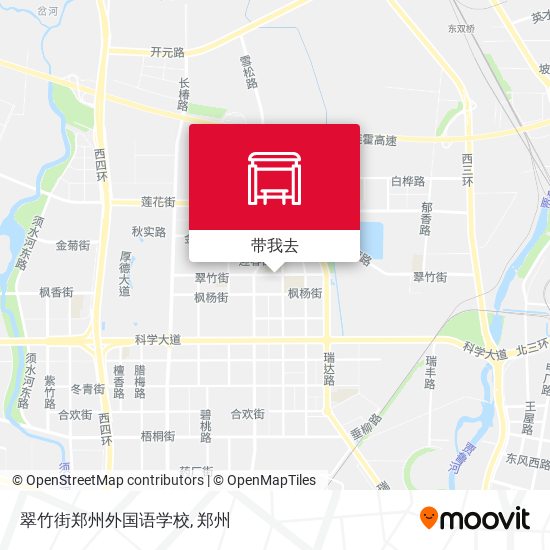 翠竹街郑州外国语学校地图