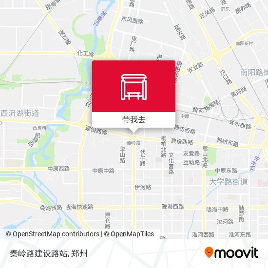 秦岭路建设路站地图