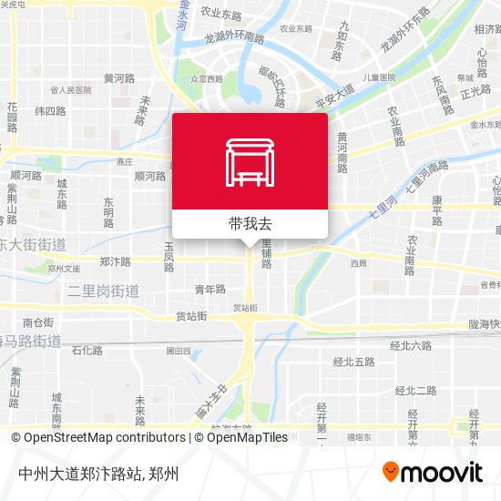 中州大道郑汴路站地图