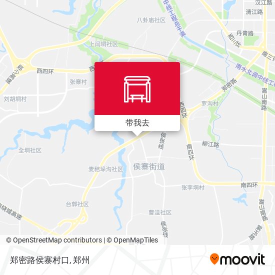 郑密路侯寨村口地图