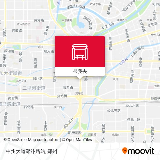 中州大道郑汴路站地图