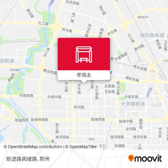 前进路岗坡路地图