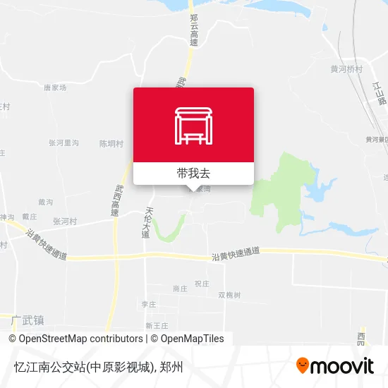 忆江南公交站(中原影视城)地图