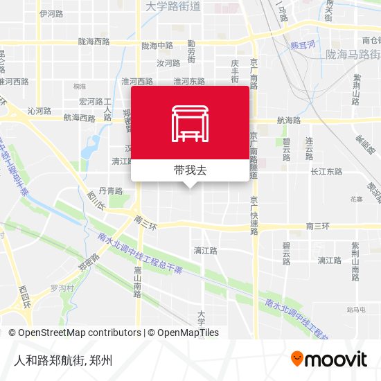 人和路郑航街地图