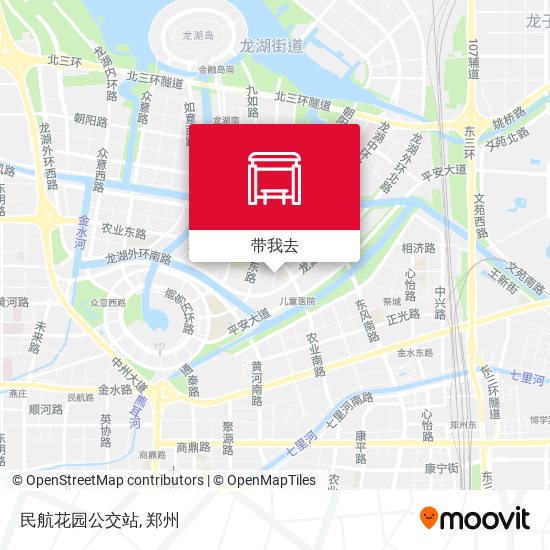 民航花园公交站地图