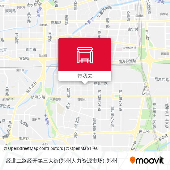 经北二路经开第三大街(郑州人力资源市场)地图