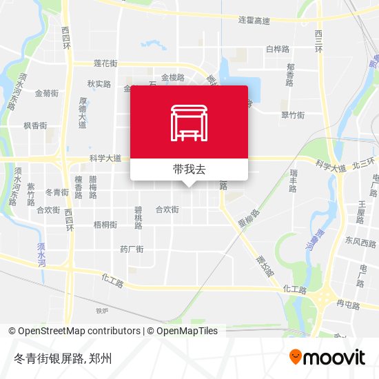 冬青街银屏路地图