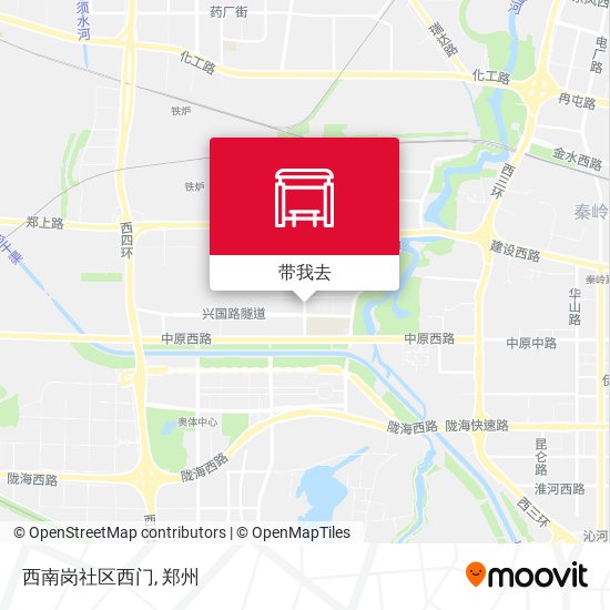 西南岗社区西门地图