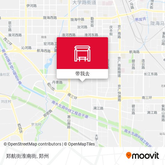 郑航街淮南街地图