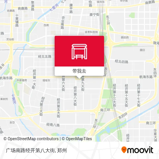 广场南路经开第八大街地图