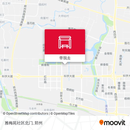 雅梅苑社区北门地图