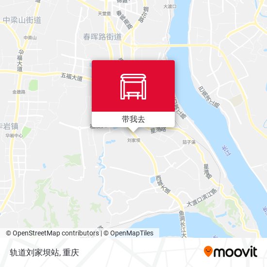 轨道刘家坝站地图