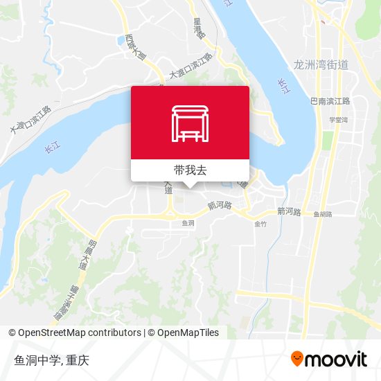 鱼洞中学地图