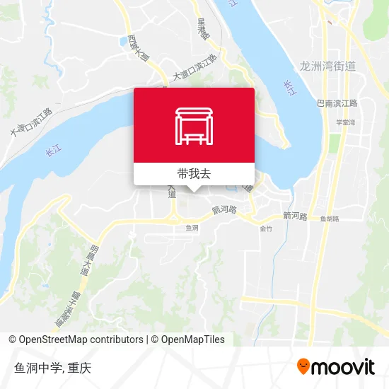 鱼洞中学地图