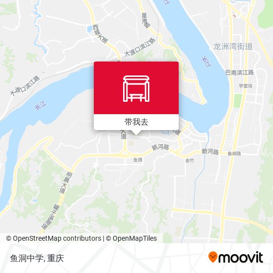 鱼洞中学地图