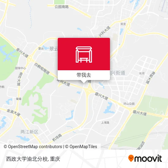 西政大学渝北分校地图