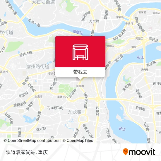 轨道袁家岗站地图