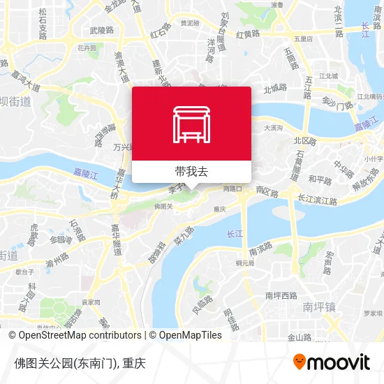 佛图关公园(东南门)地图