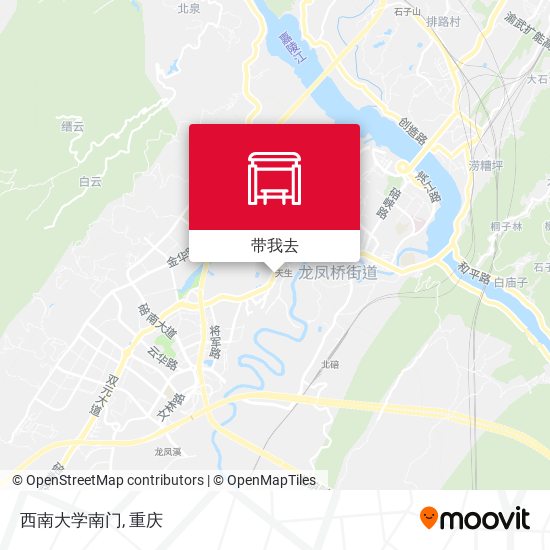 西南大学南门地图