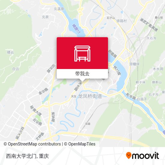 西南大学北门地图