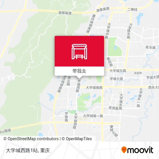 大学城西路1站地图