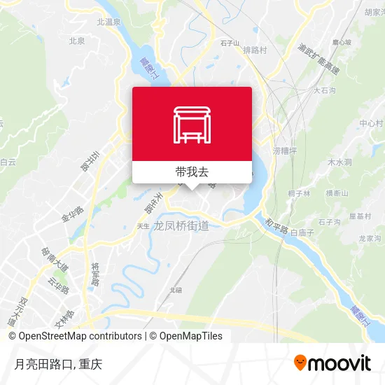 月亮田路口地图