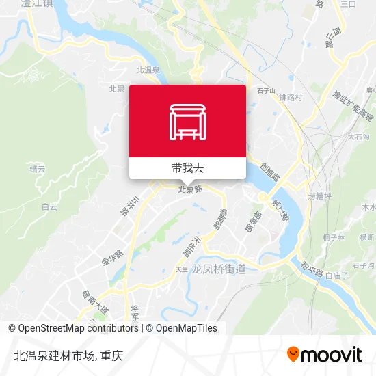 北温泉建材市场地图