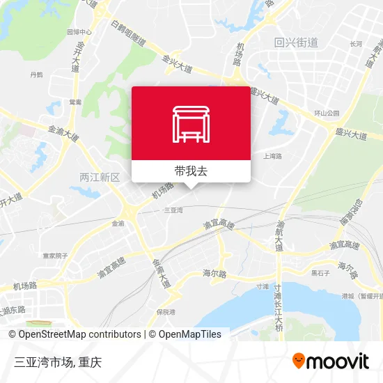 三亚湾市场地图