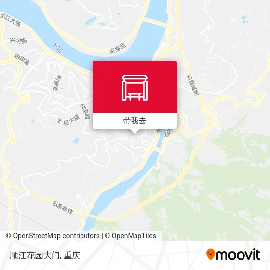 顺江花园大门地图