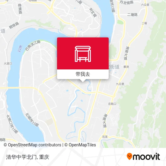 清华中学北门地图