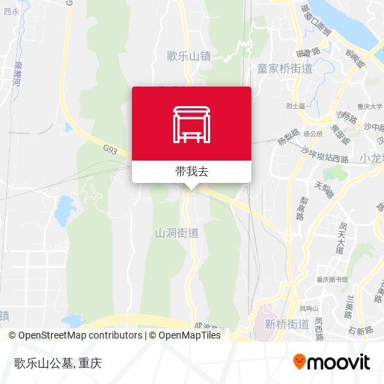 歌乐山公墓地图